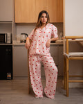 Pink Heart Pants Set